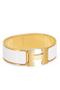 Hermes White Enamel Clic Clac H PM Bracelet Replica
