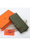 Hermes Bearn Japonaise Bi-Fold Wallet Grainy Leather A208 Dark Green Replica