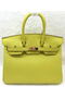 Hermes Birkin 25CM Tote Bag Original Leather H25T Lemon Replica