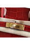 Hermes Birkin 30 Handmade Bag In Red Crocodile Niloticus Shiny Replica