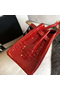 Hermes Birkin 30 Handmade Bag In Red Crocodile Niloticus Shiny Replica