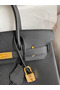 Hermes Birkin 30 Retourne Handmade Bag In Black Clemence Leather Replica