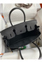 Hermes Birkin 30 Retourne Handmade Bag In Black Clemence Leather Replica
