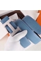 Hermes H Belt Buckle & Blue Clemence 32 MM Strap Replica