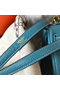 Hermes Kelly 20cm Bag In Blue Jean Clemence Leather GHW Replica