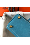 Hermes Kelly 20cm Bag In Blue Jean Clemence Leather GHW Replica