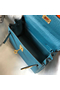 Hermes Kelly 20cm Bag In Blue Jean Clemence Leather GHW Replica