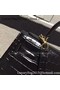 Hermes Kelly 28cm Shoulder Bag Croco Leather K28 Black Replica