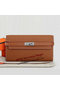 Hermes Kelly Original Leather Bi-Fold Wallet A708 Camel Replica