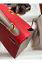 Hermes Kelly Sellier 25 Bicolor Bag in Red and Etain Epsom Calfskin Replica