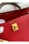 Hermes Kelly Sellier 25 Bicolor Bag in Red and Etain Epsom Calfskin Replica