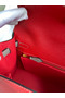 Hermes Kelly Sellier 25 Bicolor Bag in Red and Etain Epsom Calfskin Replica