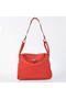 Hermes Lindy 30CM Havanne Handbags 1057 Red Leather Silver Hardware Handbags Replica