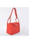 Hermes Lindy 30CM Havanne Handbags 1057 Red Leather Silver Hardware Handbags Replica