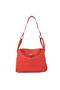 Hermes Lindy 30CM Havanne Handbags 1057 Red Leather Silver Hardware Handbags Replica