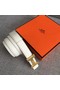 Hermes original epsom leather belts wide 2.5CM 2714 white Replica