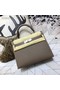 Hermes original Kelly Epsom Leather KL32 dark grey Replica