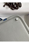 Hermes Picotin Lock 18 Bicolor Handmade Bag in Gris Mouette and Blue Agate Swift Leather Replica