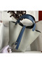 Hermes Picotin Lock 18 Bicolor Handmade Bag in Gris Mouette and Blue Agate Swift Leather Replica