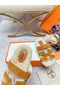 Hermes Women's Chypre Sandals in Tan Suede with Shearling Replica