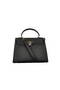 Newest 2012 Hermes Kelly 32cm Bags Black Calf Leather Gold Replica