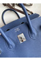 Hermes Birkin 25 Retourne Handmade Bag In Blue Agate Epsom Calfskin Replica