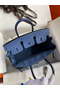 Hermes Birkin 25 Retourne Handmade Bag In Blue Agate Epsom Calfskin Replica
