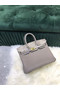 Hermes Birkin Bag Original Leather crocodile togo HBK2530 light gray Replica