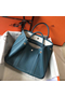 Hermes Garden Party 36 Bag In Blue Jean Clemence Leather Replica
