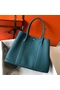Hermes Garden Party 36 Bag In Blue Jean Clemence Leather Replica