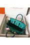Hermes Birkin 25 Handmade Bag In Malachite Swift Leather Replica