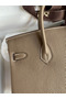 Hermes Birkin 25 Handmade Bag In Taupe Clemence Leather Replica