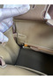 Hermes Birkin 25 Handmade Bag In Taupe Clemence Leather Replica