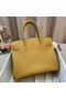 Hermes Birkin 25CM Tote Bag Original Leather H25T Yellow Replica