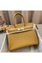 Hermes Birkin 25CM Tote Bag Original Leather H25T Yellow Replica