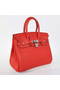 Hermes Birkin 25CM Tote Bags Togo Leather Red Silver Replica