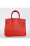 Hermes Birkin 25CM Tote Bags Togo Leather Red Silver Replica