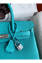 Hermes Birkin 30 Retourne Handmade Bag In Blue Paon Epsom Calfskin Replica