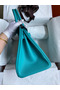 Hermes Birkin 30 Retourne Handmade Bag In Blue Paon Epsom Calfskin Replica