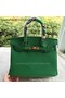 Hermes Birkin 30CM Tote Bags Green Calfskin Leather BK30 Gold Replica