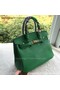 Hermes Birkin 30CM Tote Bags Green Calfskin Leather BK30 Gold Replica