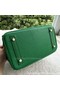 Hermes Birkin 30CM Tote Bags Green Calfskin Leather BK30 Gold Replica