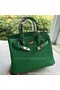 Hermes Birkin 30CM Tote Bags Green Calfskin Leather BK30 Gold Replica