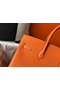 Hermes Birkin 35cm Bag In Orange Clemence Leather GHW Replica
