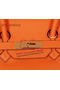 Hermes Birkin 35CM Tote Bag Orange Original Grainy Leather H35 Gold Replica
