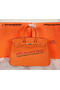 Hermes Birkin 35CM Tote Bag Orange Original Grainy Leather H35 Gold Replica