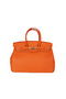 Hermes Birkin 35CM Tote Bag Orange Original Grainy Leather H35 Gold Replica