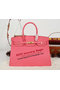 Hermes Birkin 35CM Tote Bag Pink Clemence Leather H35 Gold Replica