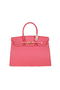 Hermes Birkin 35CM Tote Bag Pink Clemence Leather H35 Gold Replica