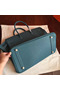 Hermes Birkin 40 Handmade Bag In Blue Jean Clemence Leather Replica